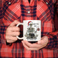 Funny Christmas Skeleton Mug – “Look At Me Being All Festive” White Ceramic Mug