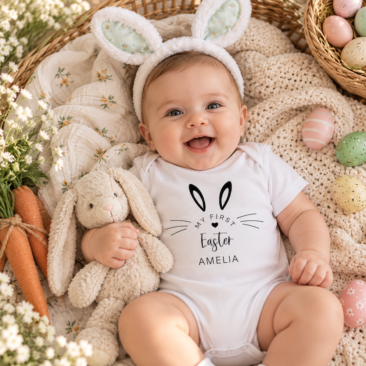 Personalised First Easter Baby Grow