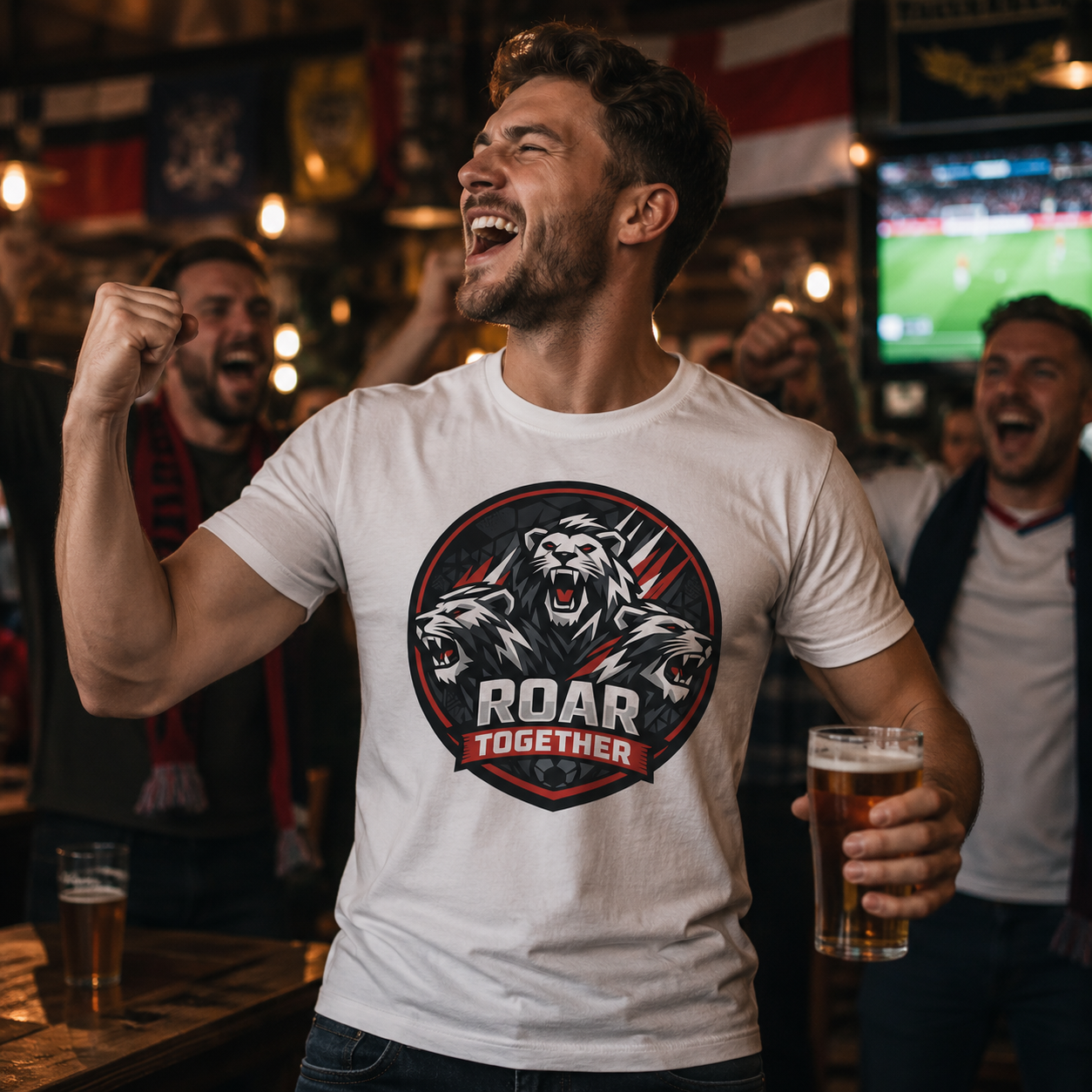Roar Together Football Fan T-Shirt | International Football Supporter Tee