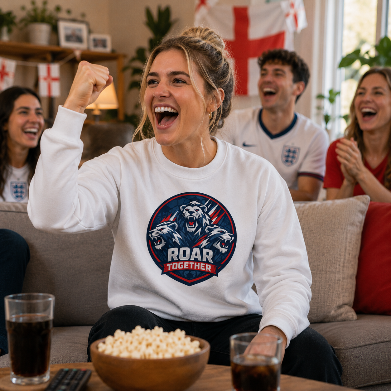Roar Together Football Sweatshirt | England Fan Sweatshirt | Unisex Supporters Jumper
