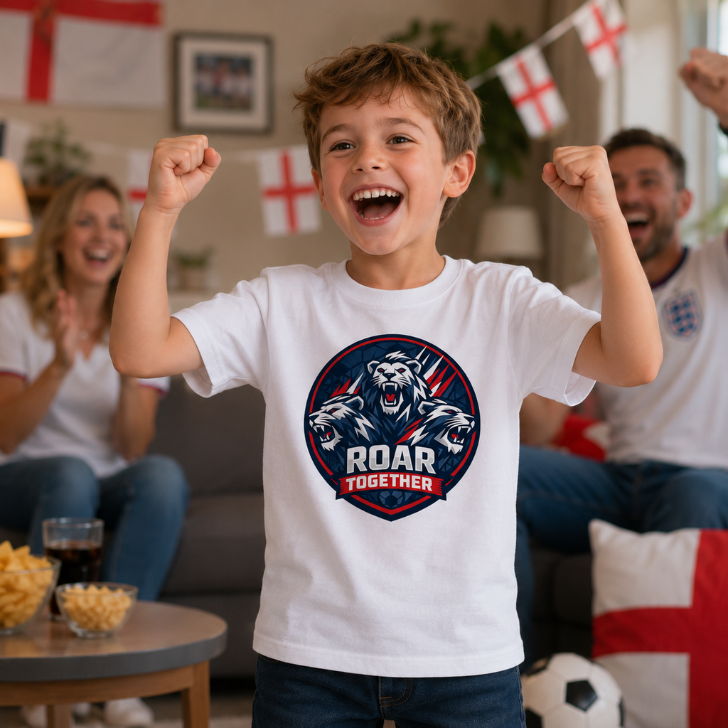 Child’s Football T-Shirt | England Fan Top | Kids Supporters Tee