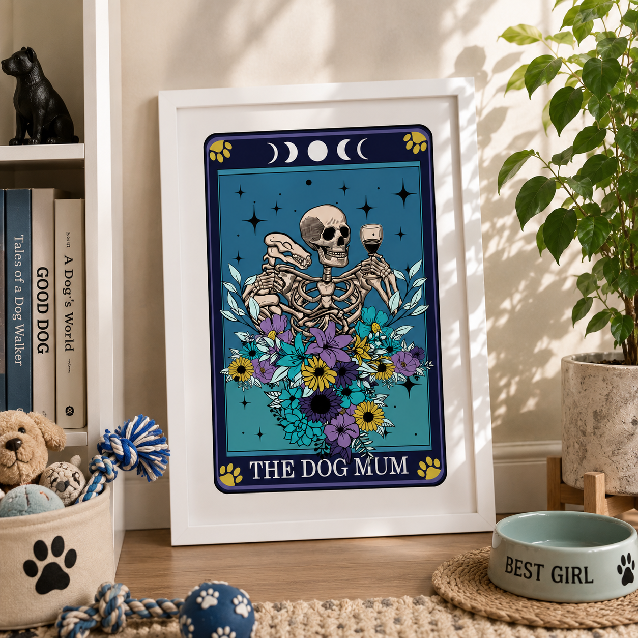 Tarot Dog Mum Typographic Print