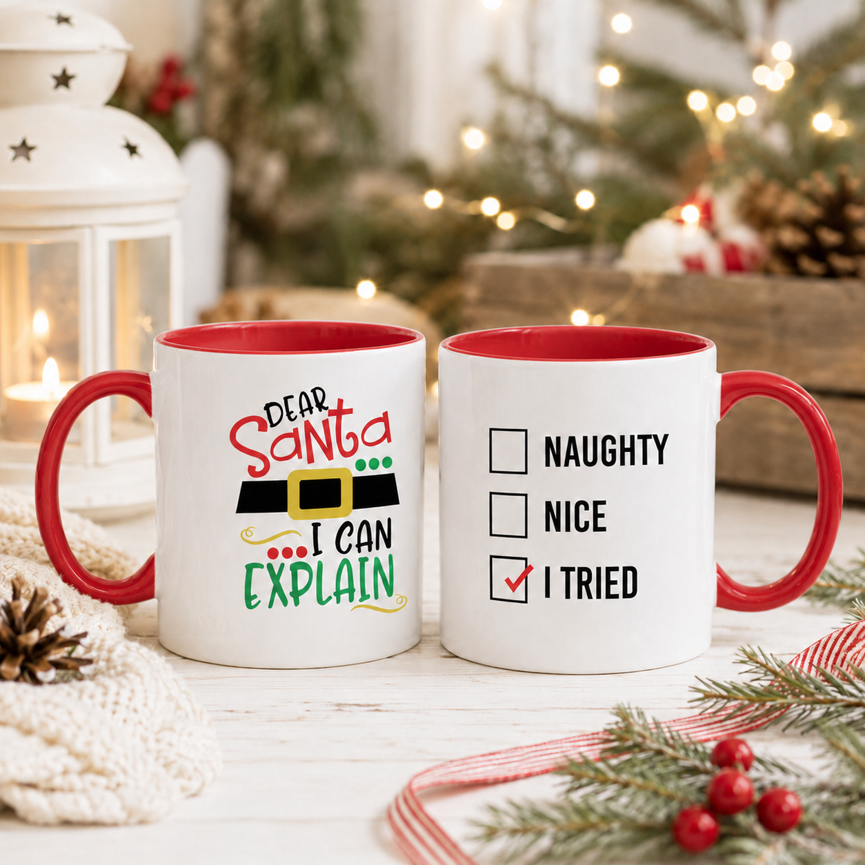 Dear Santa I Can Explain Christmas Mug