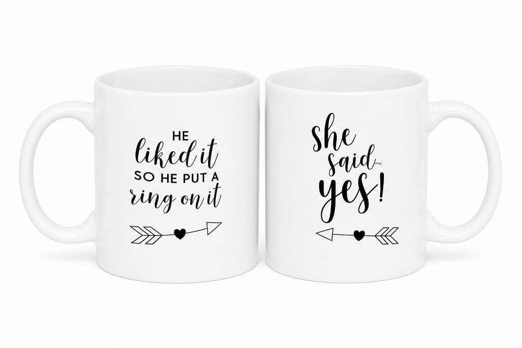 Engagement Couples Mug Set