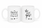 Engagement Couples Mug Set