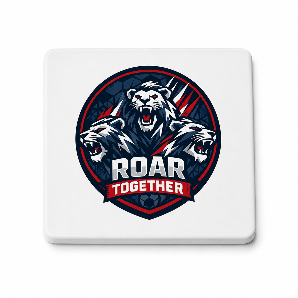 England Football Fan Ceramic Coaster | Roar Together Supporters Gift