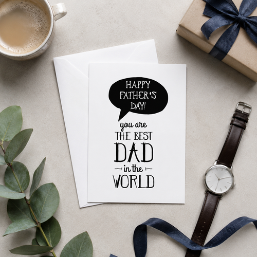 Best Dad In The World Father's Day Card