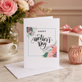 'Happy Mother's Day' card with elegant script and a floral border