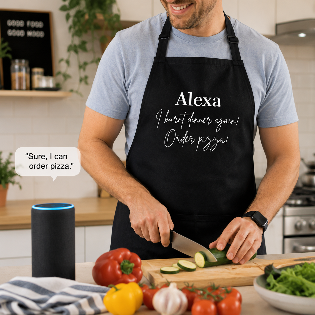 Alexa, Order Pizza Apron