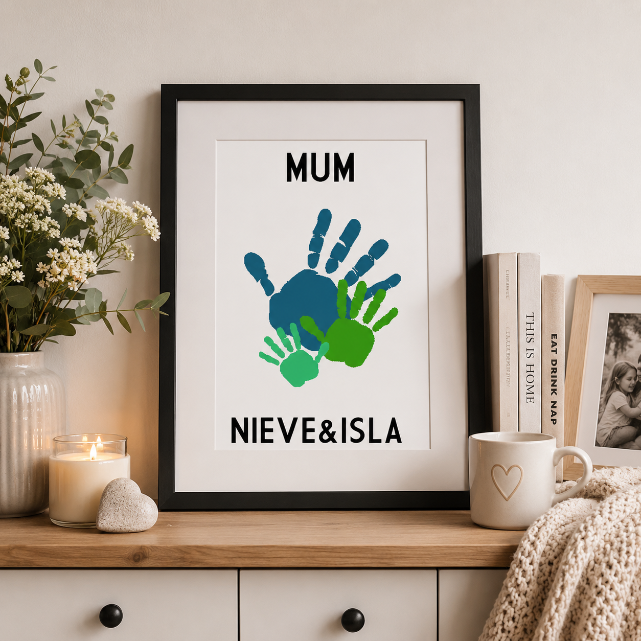 Personalised Handprint Artwork for Mother's Day
