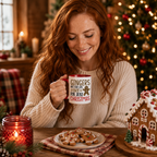 Red and white Christmas mug with a 'Gingers Are For Life' gingerbread design