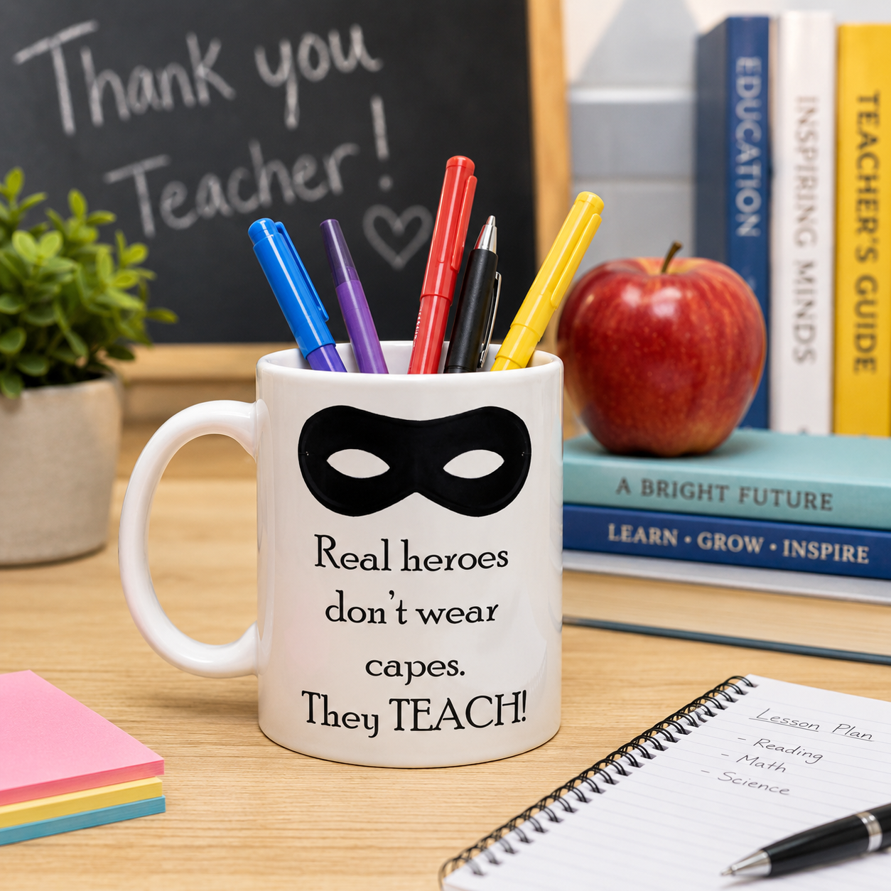 'Real Heroes' Personalised Teacher Mug