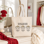 Three lionesses football tote bag with crowned lioness design