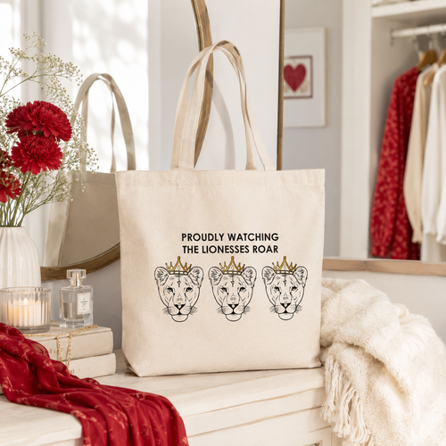 3 Lionesses Football Tote Bag