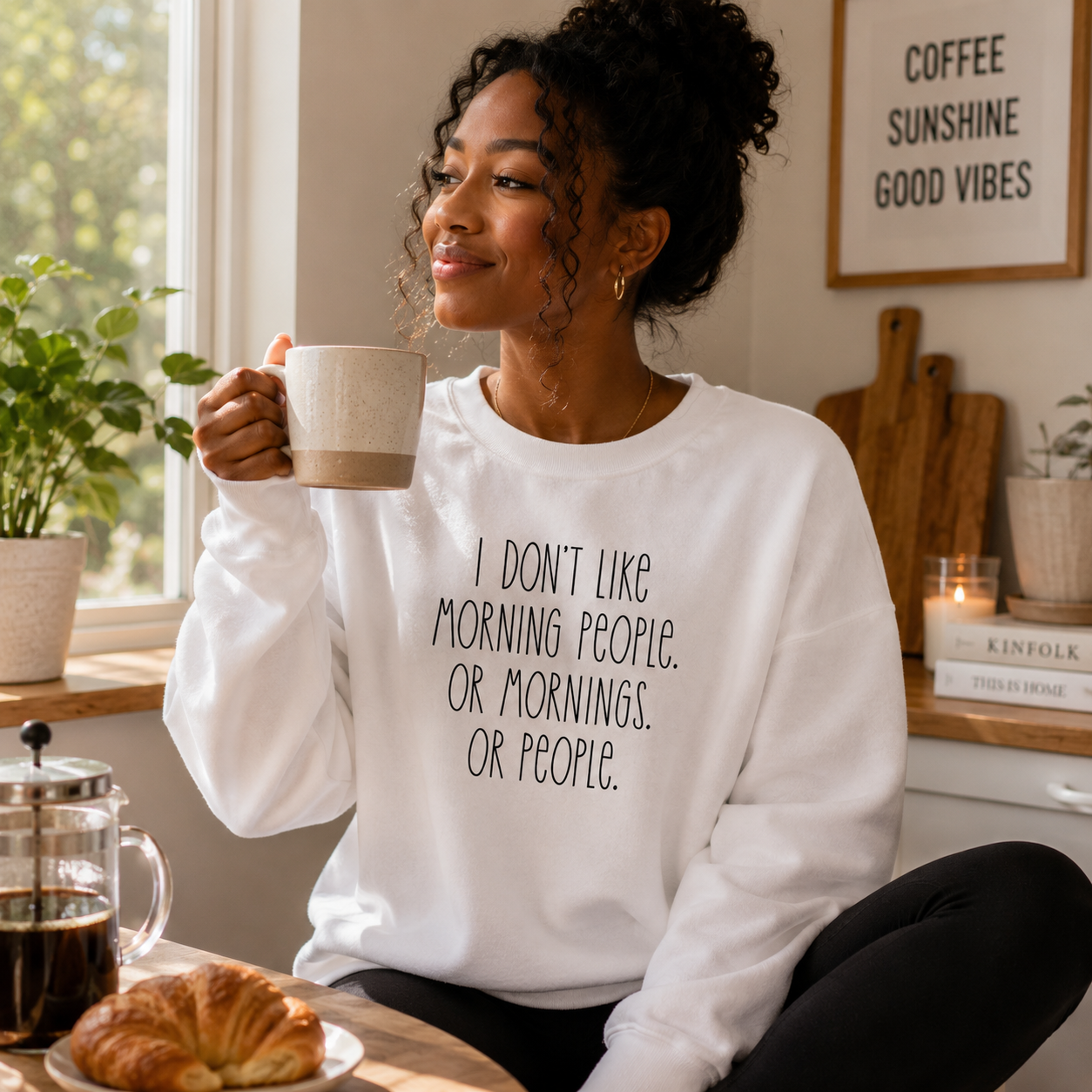 Don't Like People Or Mornings Sweatshirt