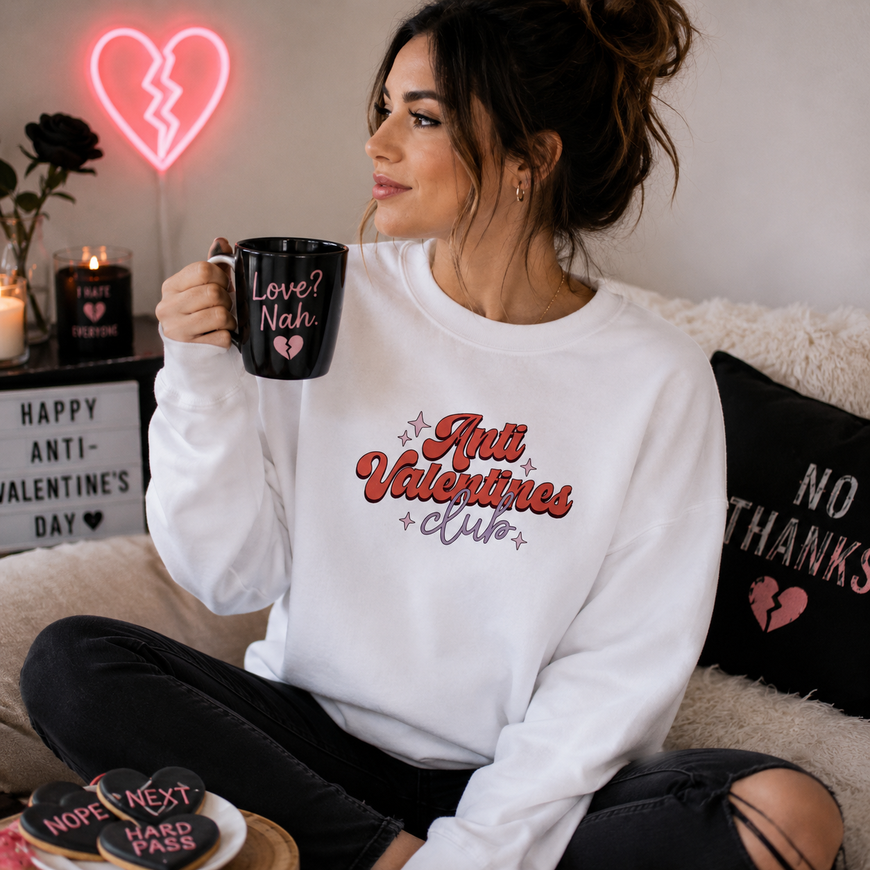 Anti Valentine Club Sweatshirt