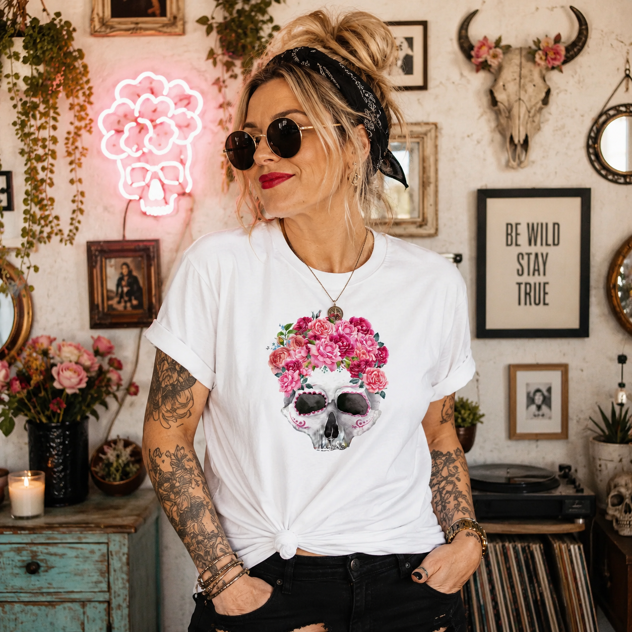 Flower Skull T-Shirt
