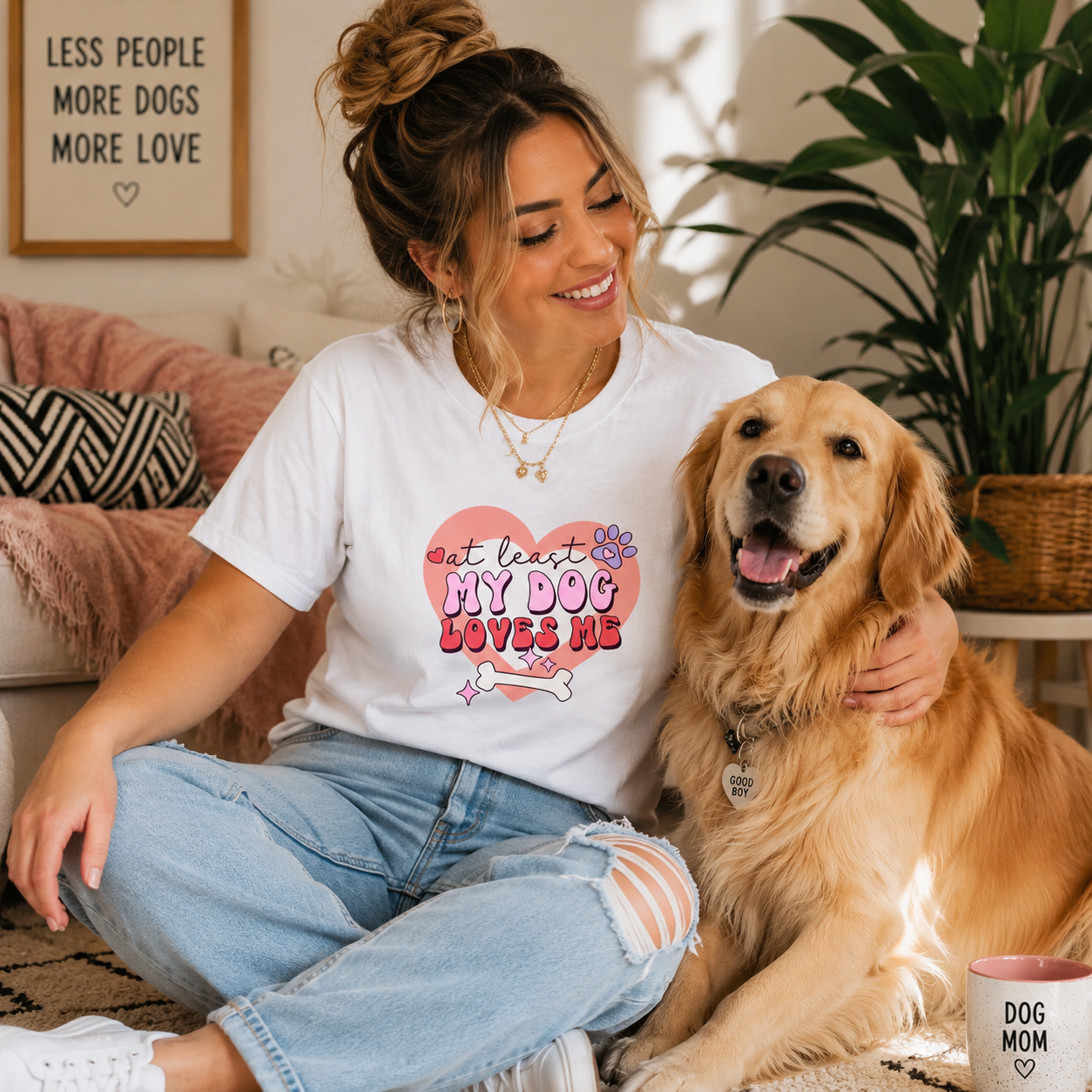At Least My Dog Loves Me T-Shirt
