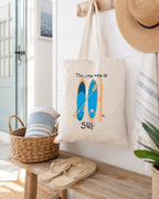 'The only way is SUP' tote bag with a paddleboards and paddle print