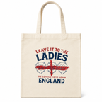 Ladies England football tote bag with patriotic flag heart design