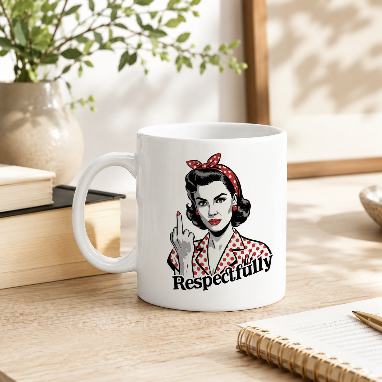 Snarky Swear Mug | Funny Respectfully Middle Finger Gift
