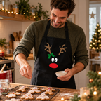 Reindeer Face Christmas Apron