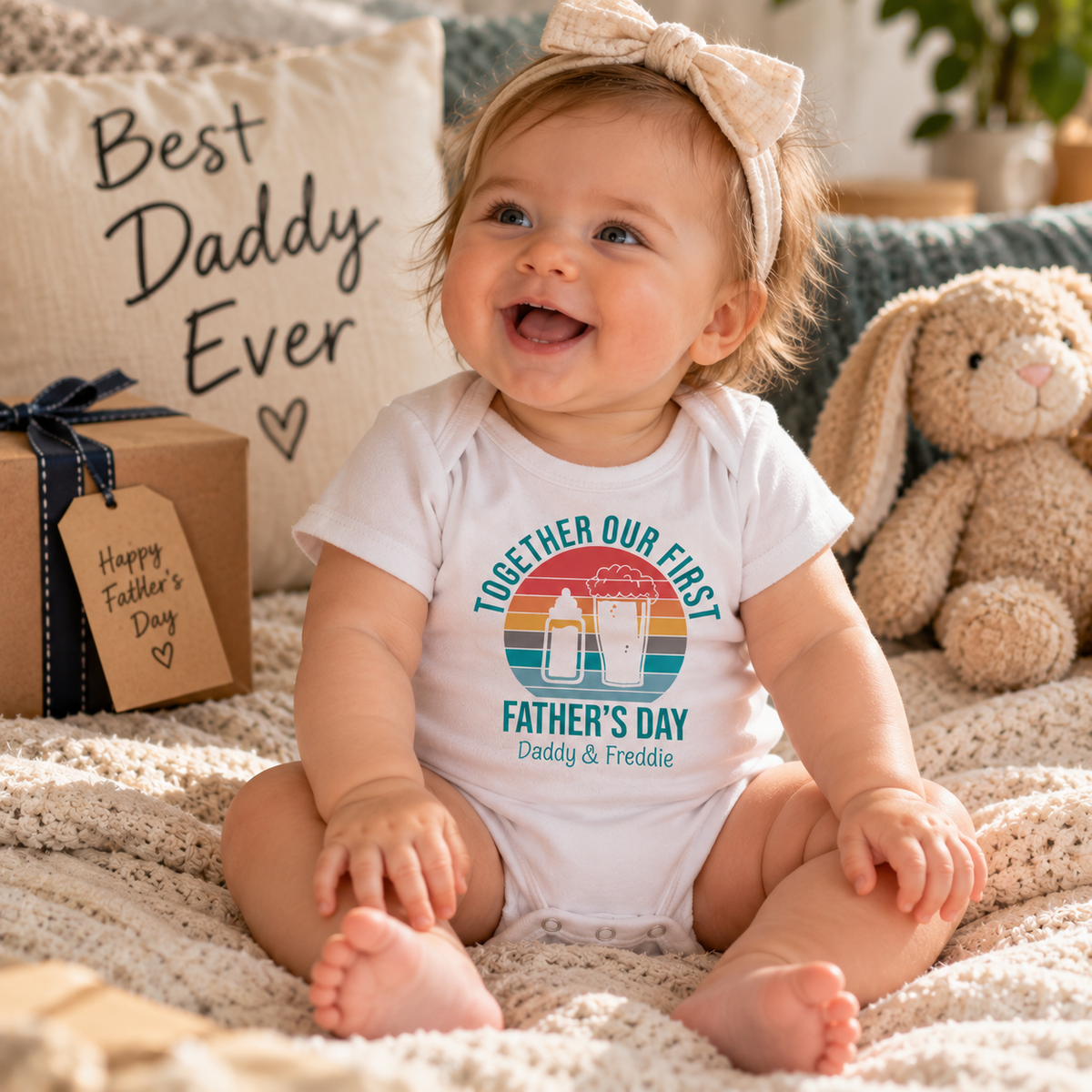 Personalised Father's Day Baby Grow
