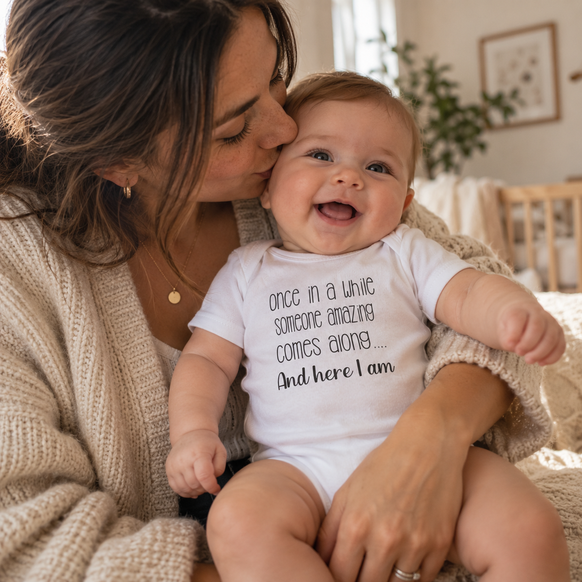 Something Amazing Comes Along Baby Grow
