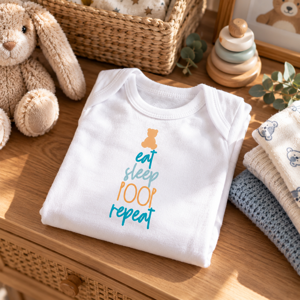 Eat Sleep Poop Repeat Baby Grow