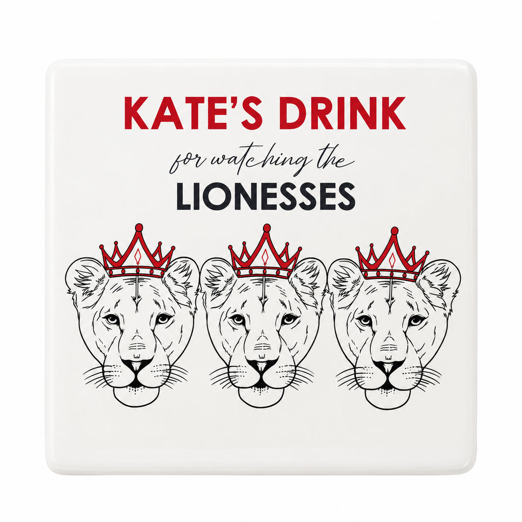3 Lionesses Personalised Coaster