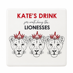3 Lionesses Personalised Coaster