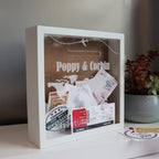 Customised travel keepsake box for honeymoons and gap years