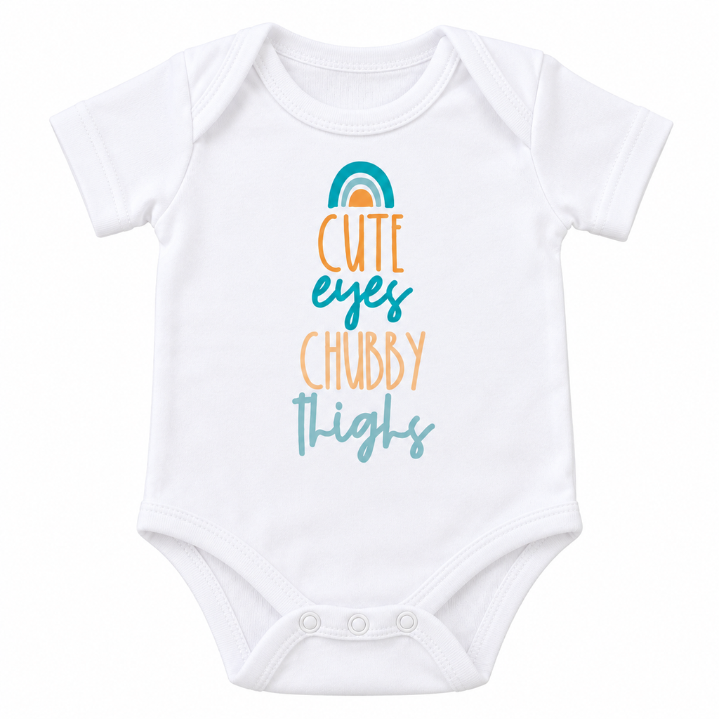 Cute Eyes Chubby Thighs Baby Grow