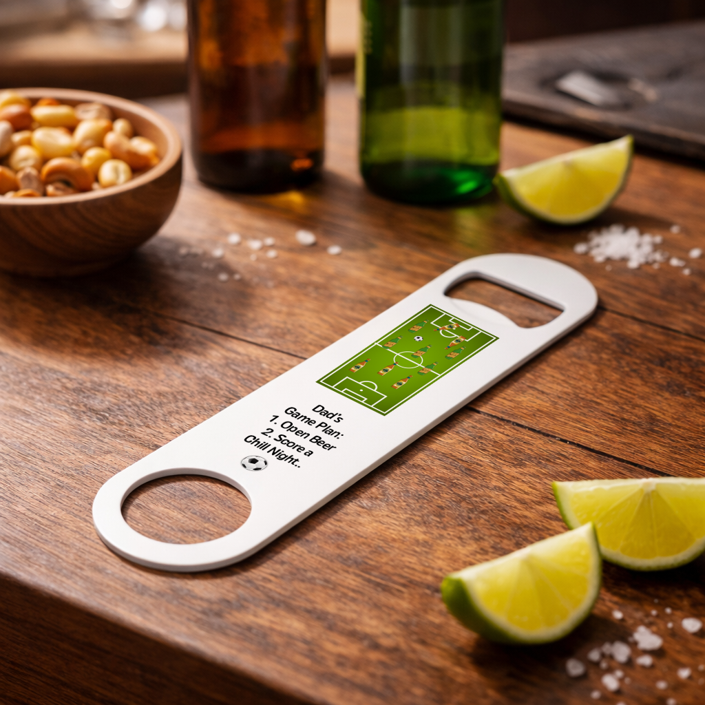 Personalised Football Game Plan Bottle Opener