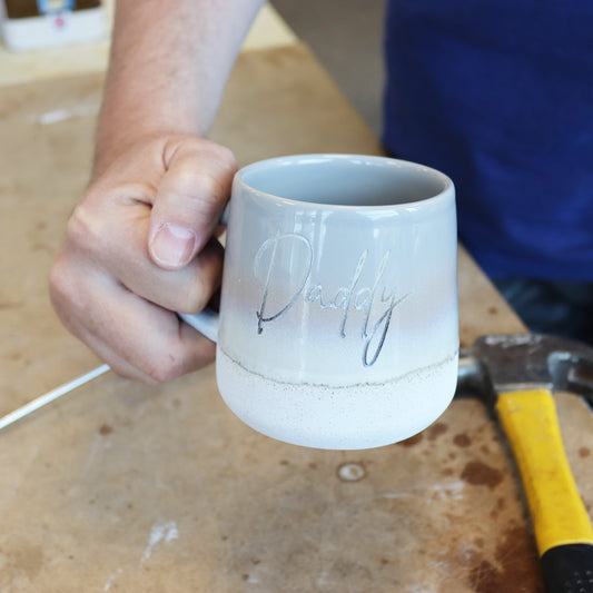 Personalised Lilac Stoneware Mug