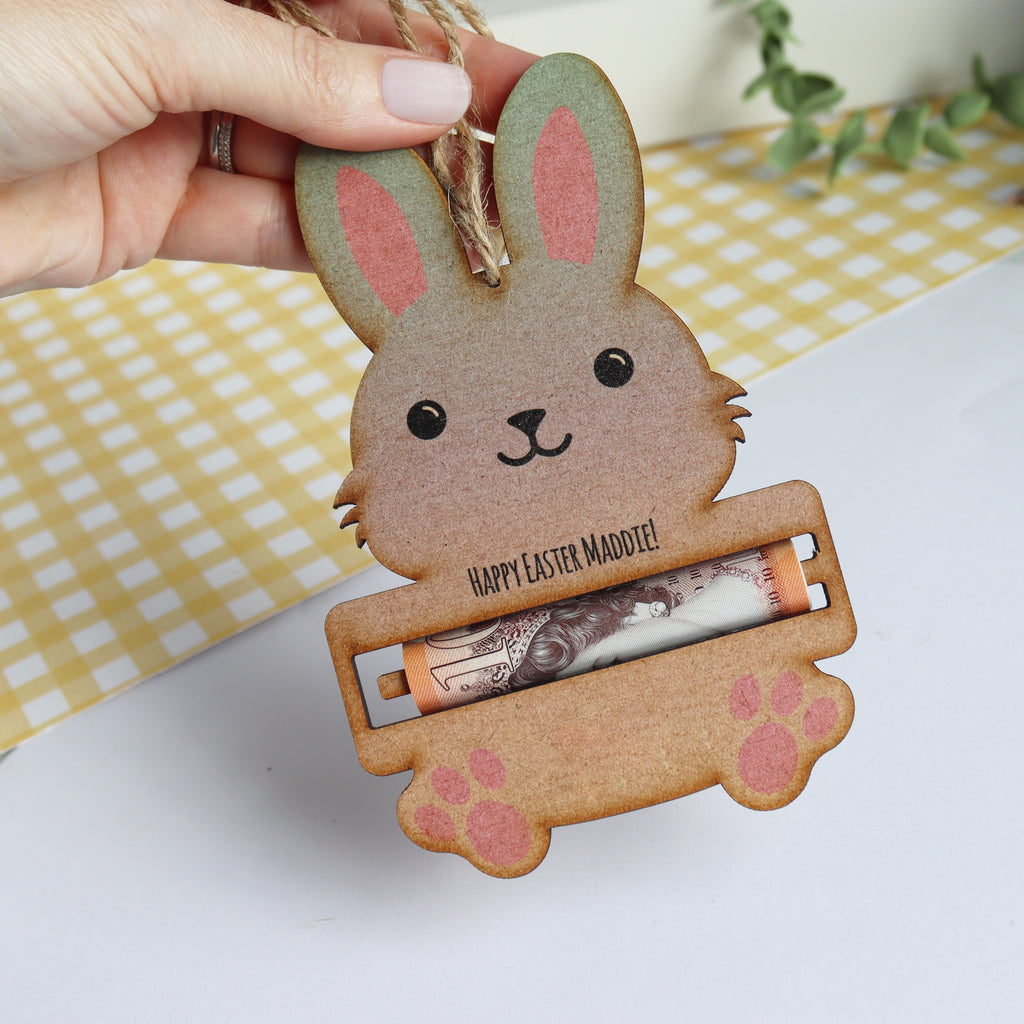 Personalised Bunny Easter Money Holder