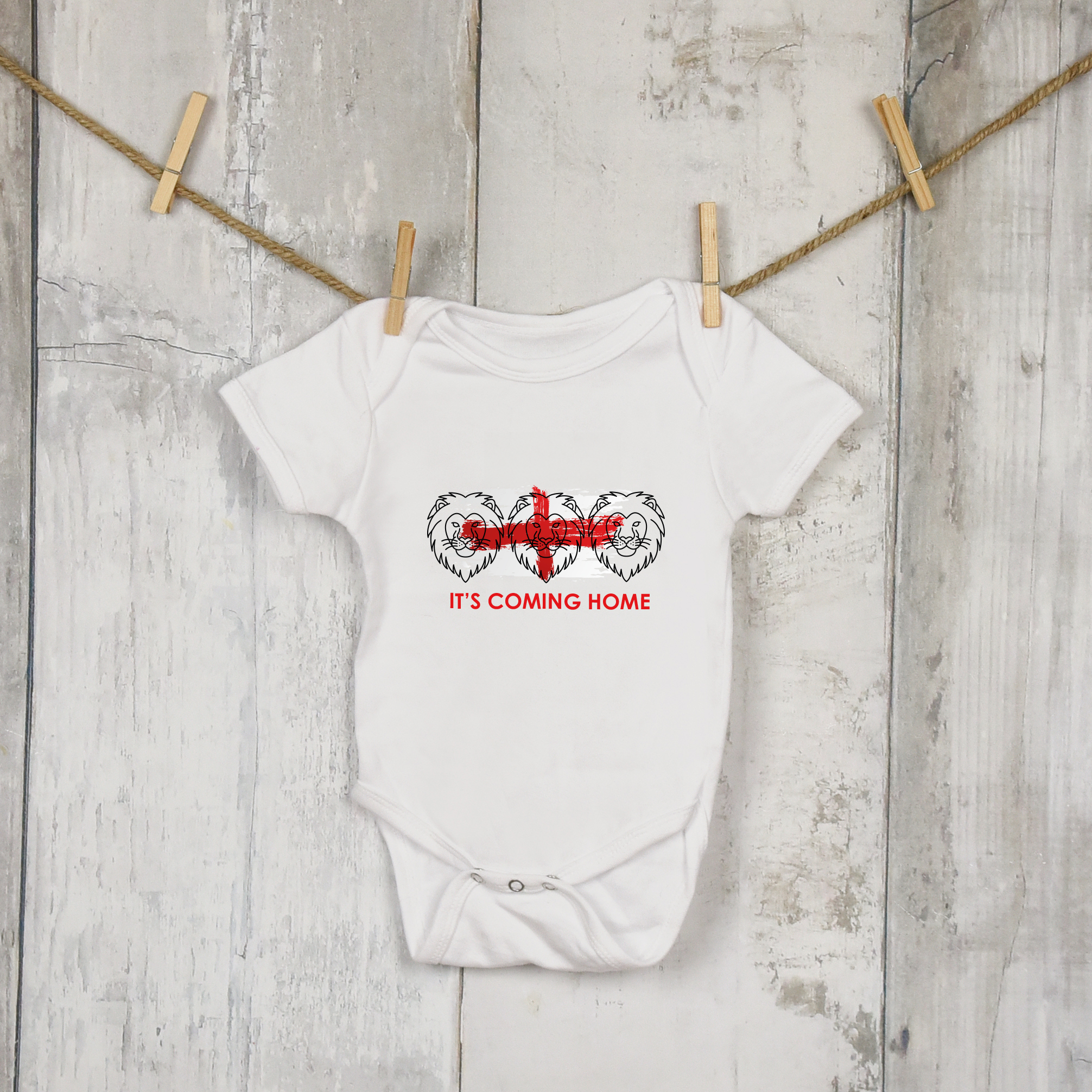 3 Lions England Babygrow