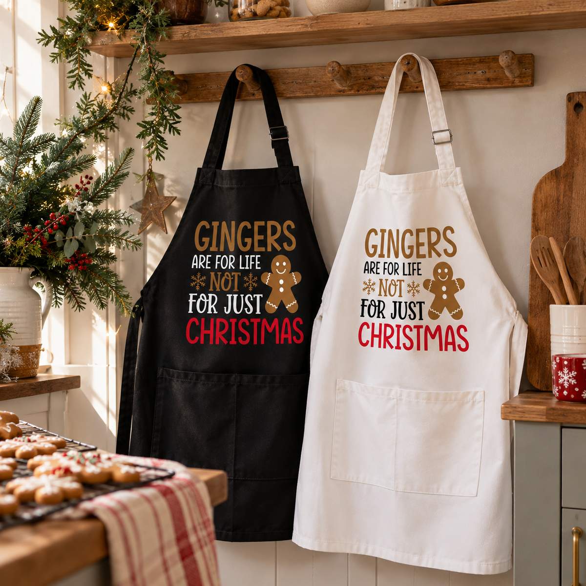 Gingerbread Recipe Christmas Apron