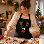 Reindeer Face Christmas Apron