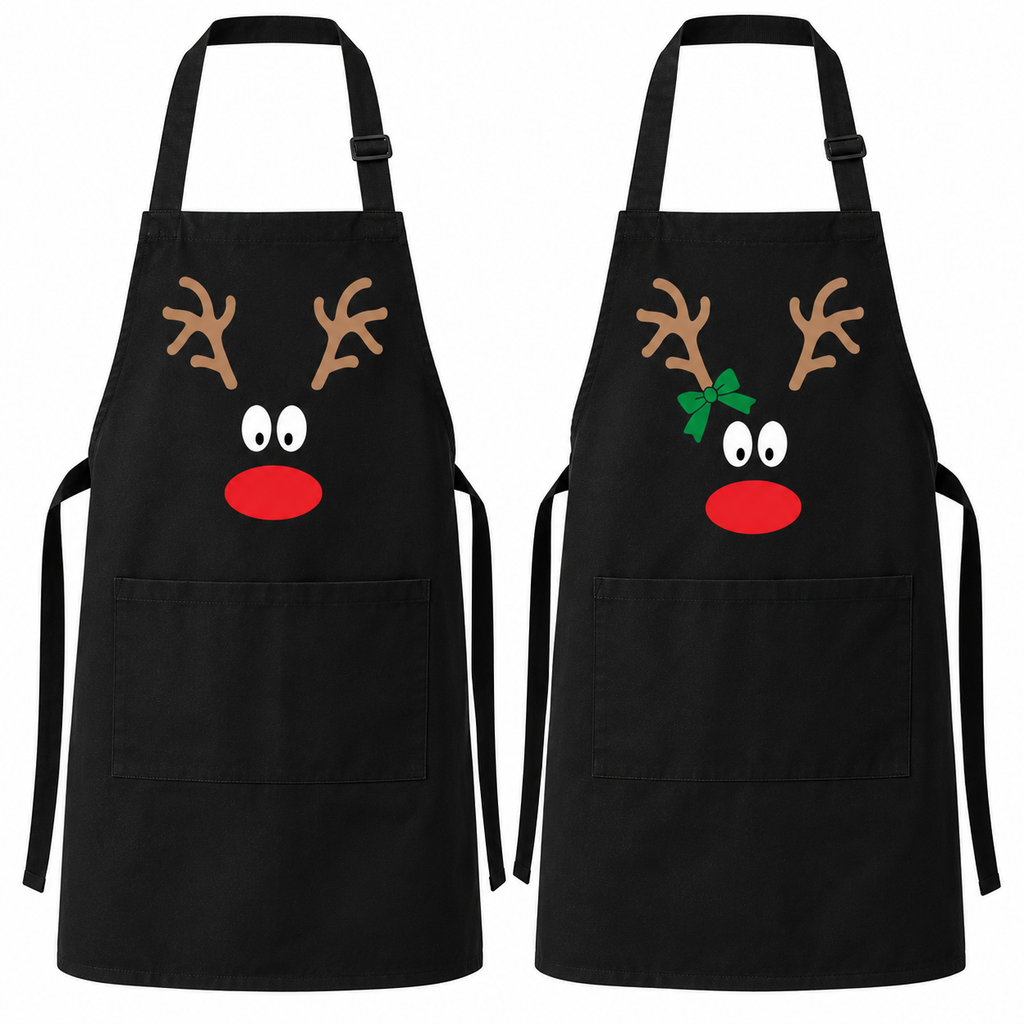 Reindeer Face Christmas Apron
