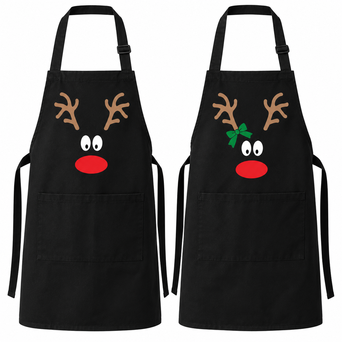 Reindeer Face Christmas Apron
