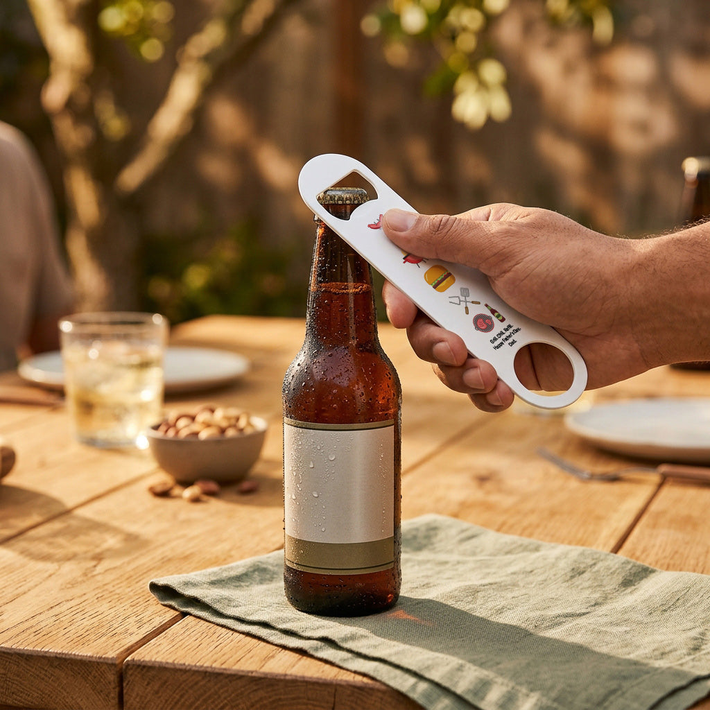 Personalised Grill, Chill, Refill Bottle Opener