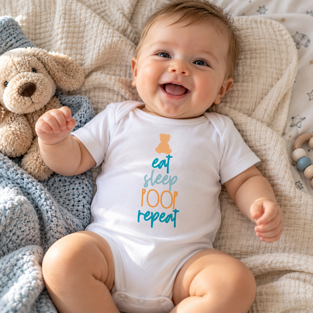 Eat Sleep Poop Repeat Baby Grow