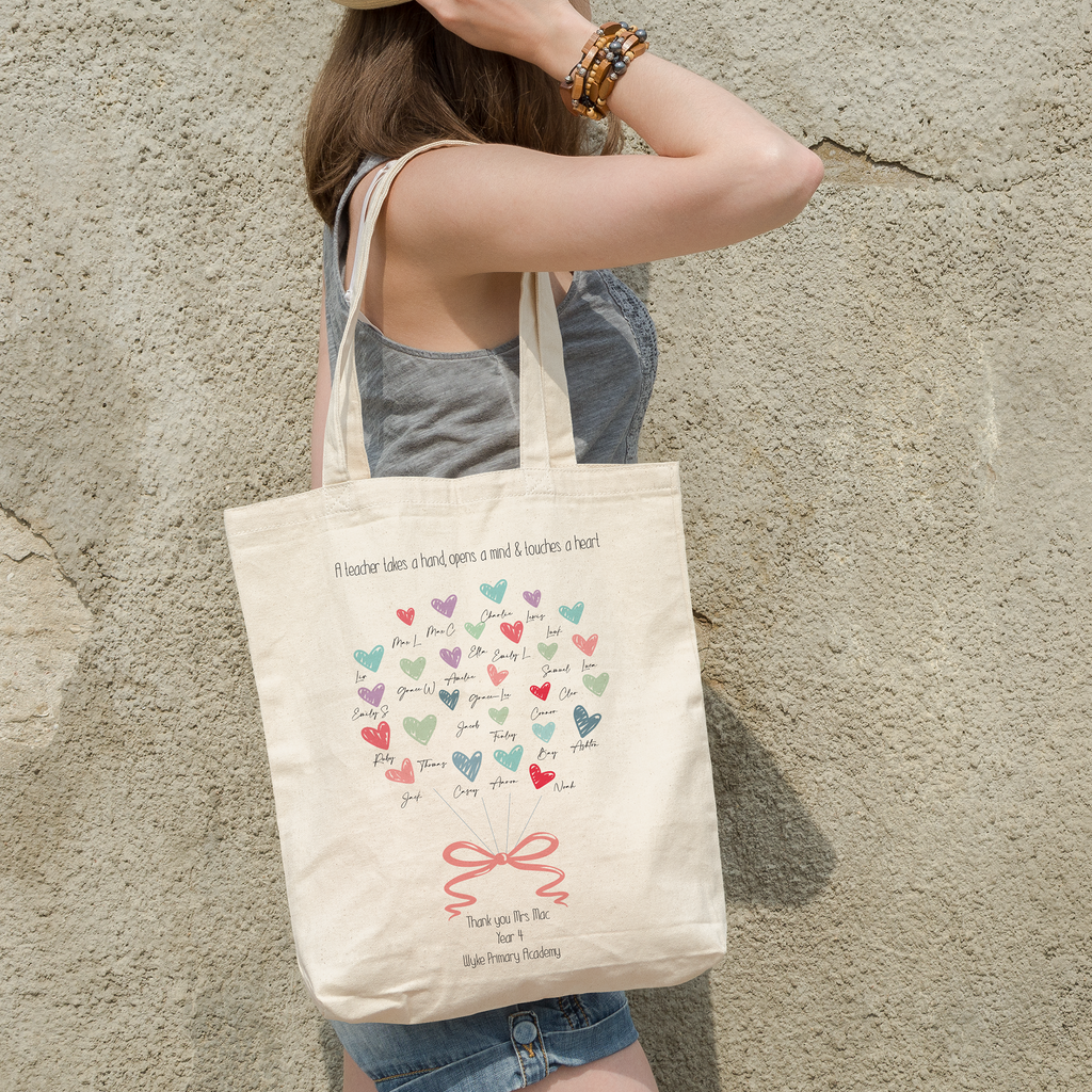 End of term teacher gift personalised tote
