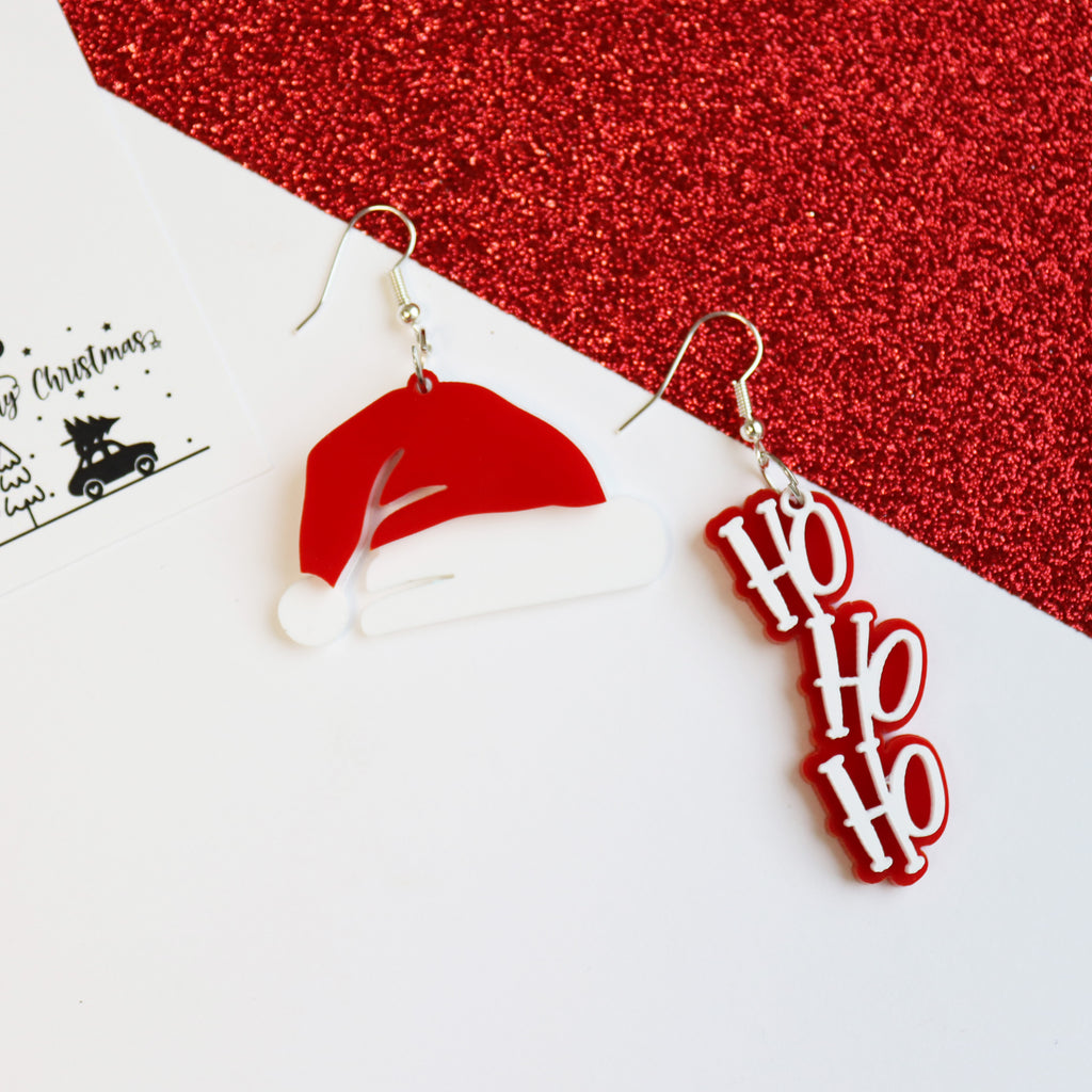 Acrylic Christmas Mis Matched Earrings