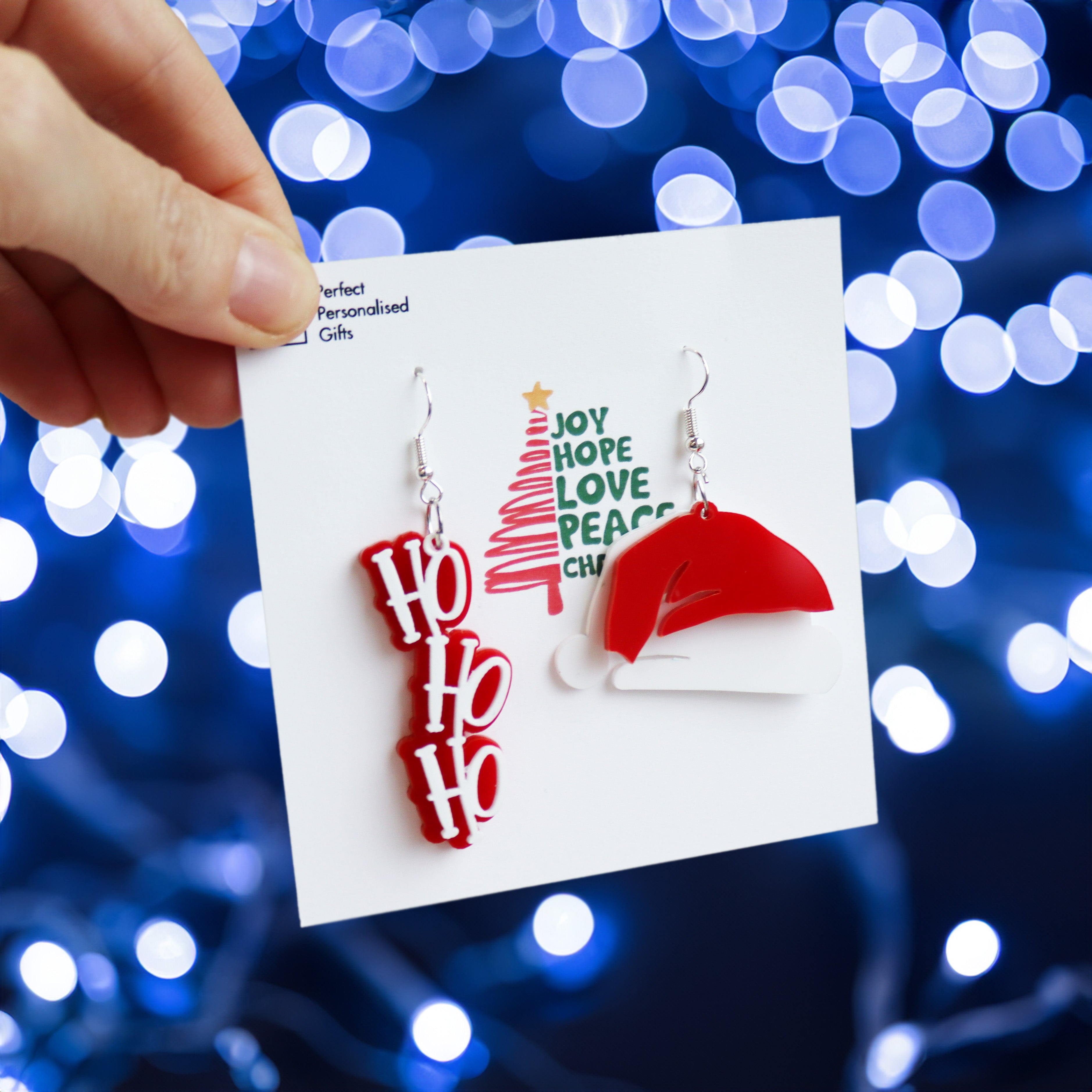 Acrylic Christmas Mis Matched Earrings