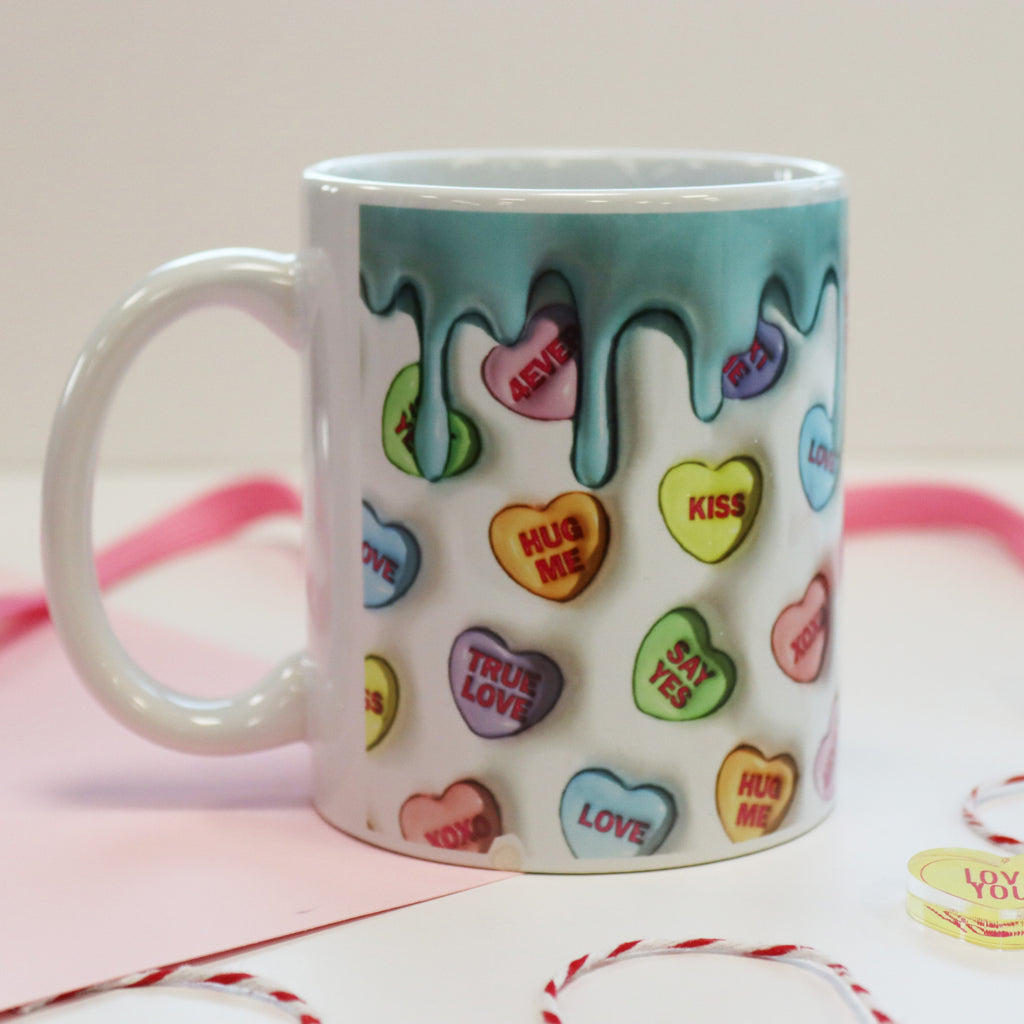 Cute Love Heart 3D Effect Valentine's Mug