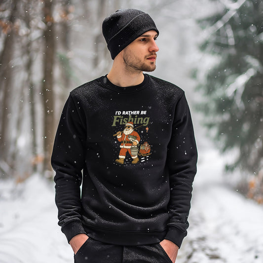 I’d Rather Be Fishing Christmas Sweatshirt