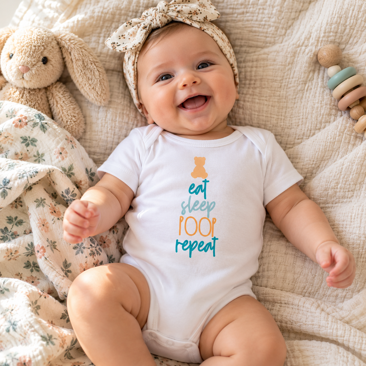 Eat Sleep Poop Repeat Baby Grow