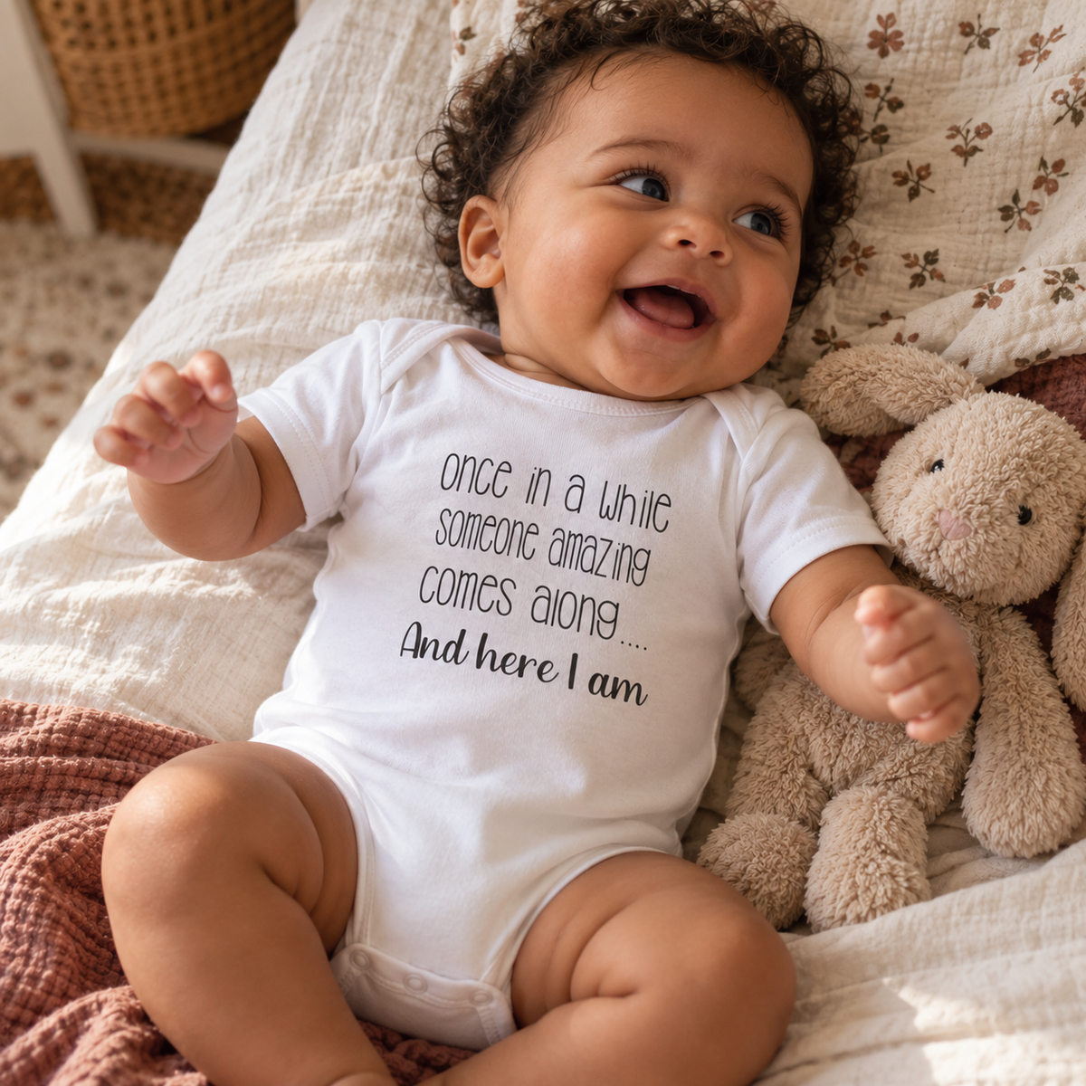 Something Amazing Comes Along Baby Grow